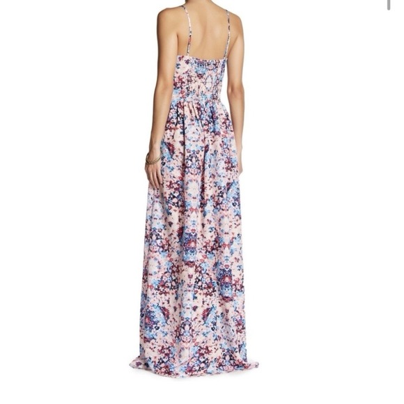 Parker Floral Maxi Dress Fitted Bodice Viola Women's Size S Spaghetti Strap $300 - Picture 2 of 15